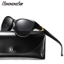 IBOODE, Круглые, кошачий глаз, поляризационные солнцезащитные очки, для женщин и мужчин, Ретро стиль, для улицы, для вождения, анти-УФ, солнцезащитные очки, фирменный дизайн, Gafas De Sol