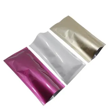 

300Pcs/ Lot 11.2*22.5cm Top Open Heat Sealable Vacuum Food Coffee Storage Bags Pure Aluminum Foil Package Bags Kitchen Supplies