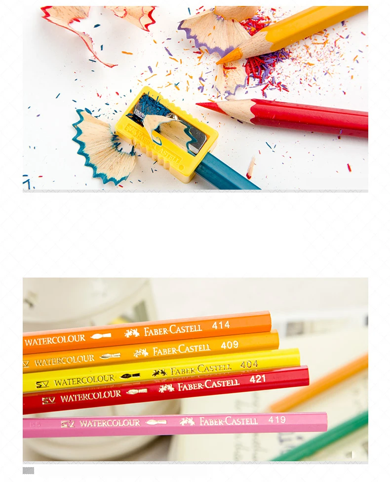 12 24 36 48 60 72 color/set Faber Castell Water soluble color pencil Advanced painting pencil Watercolor pens Painting art