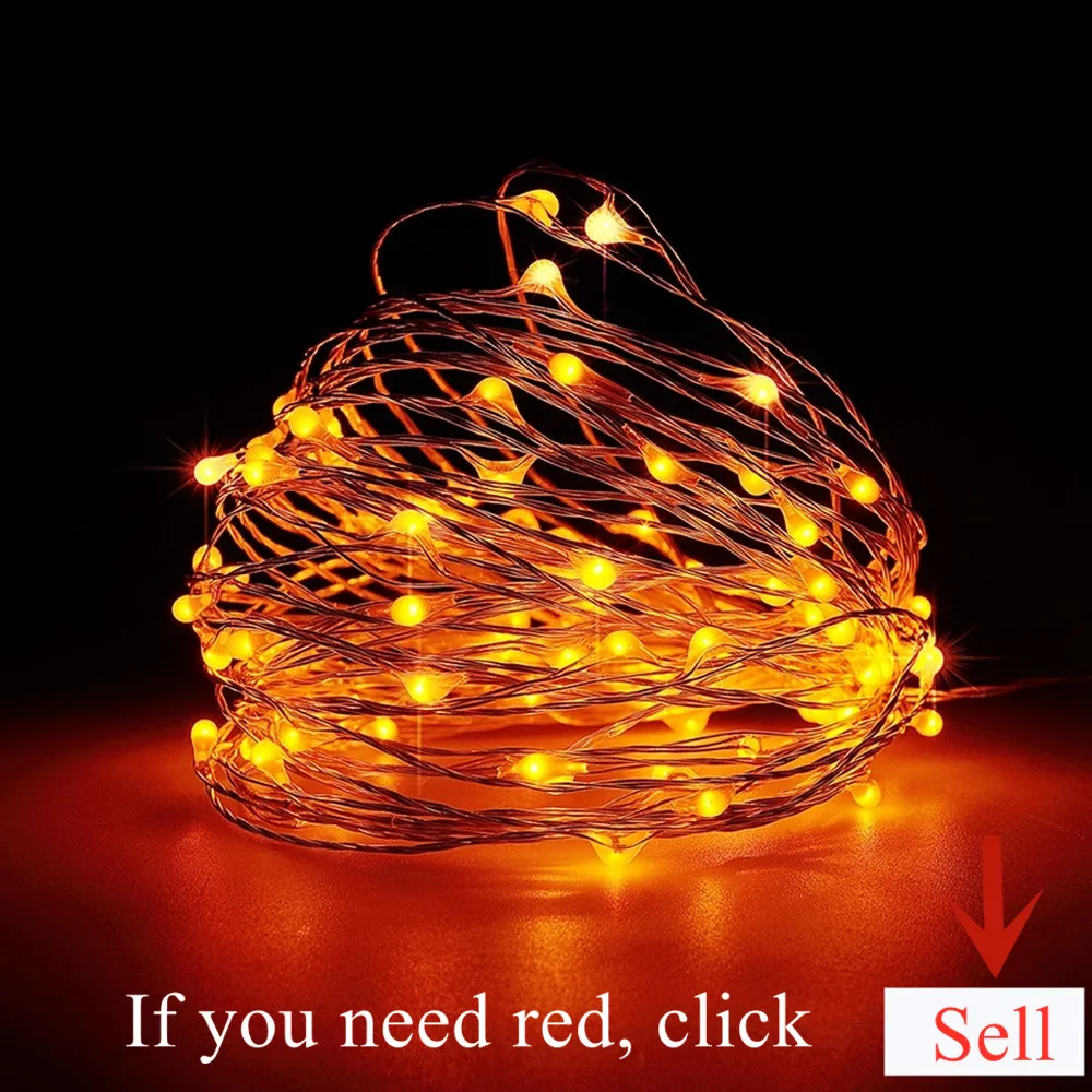 11m 21m 31m Red Led Outdoor Solar String Lights Fairy Holiday Led Outdoor Solar String Lights