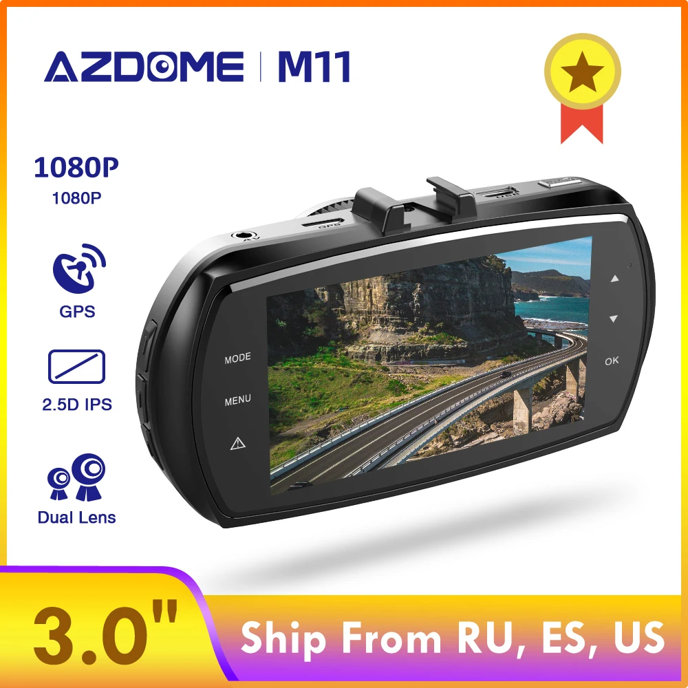 AZDOME M11 видеорегистратор 3 дюйма 2.5D ips экран Автомобильный видеорегистратор HD 1080P Автомобильный видеорегистратор ночного видения видеорегис... AZDOME M11 видеорегистратор 3 дюйма 2.5D ips экран Автомобильный видеорегистратор HD 1080P Автомобильный видеорегистратор ночного видения видеорегис...