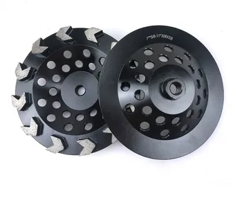 

3pcs Free Shipping 7 inch Segmented Turbo Diamond Grinding Cup Wheel For Concrete And Masonry Material, 180mm Grinding Discs