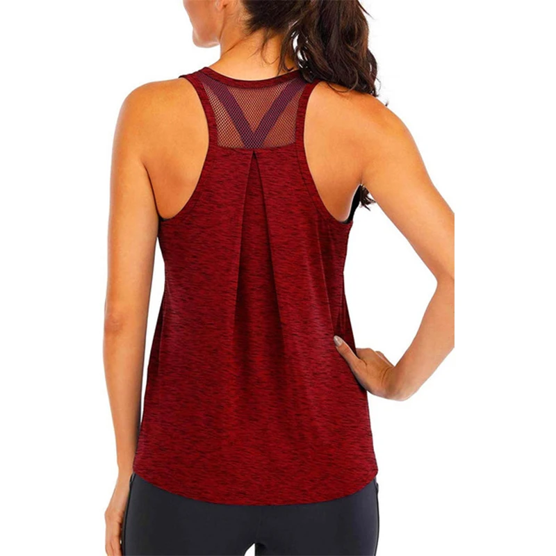 2024 Hot Women Yoga Tank Tops Sexy Mesh Back Fitness Yoga Shirts Sleeveless  Workout Running T Shirt Quick Dry Sports Vest Ladies - AliExpress
