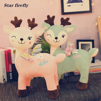 

40-60cm Cute sika deer plush toy cartoon soft doll deer big pillow Soft Toy Animal sika deer plush Doll Stuffed plush toy gifts