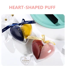 Дропшиппинг 2 шт./компл. губка для макияжа коробка в форме сердца не латексный Материал Косметический спонж для пудры на ручке использовать инструменты для макияжа красоты
