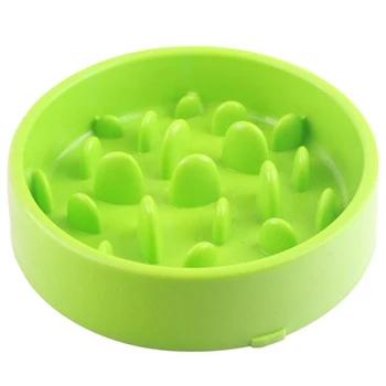 

Hot XD-Pet Bowl Slow Food Puzzle Feeding Device Anti-Choking Bowl Non-Slip Thicken High Quality Dog Cat Bowl Pet Supplies-Green