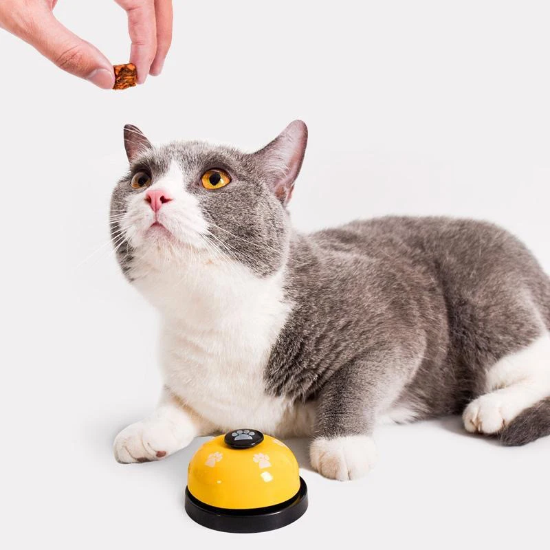 Training Cat Feeder Bell Responder Interactive Pet Accessories for Cats Gotas Katten Sphynx Toys Puppy Dog Toy mascotas Products