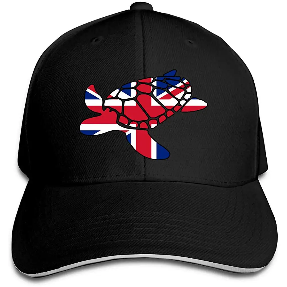 Классическая Бейсболка унисекс с британским флагом и морской черепахой