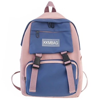 

Contrast Color Women Backpacks Waterproof Korean Style College School Bag for Teenage Girls Bookbag Travel Backpack mochilas