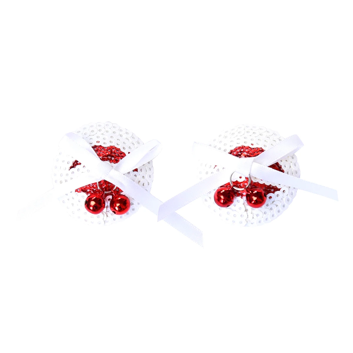 

Whtie Sexy Self Adhesive Circle Nipple Cover With Bell Sequin Pasties Invisible Fetish Men Gay Dress Erotic Foreplay Accessories