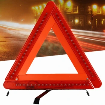 

Car LED Red Warning Triangle Reflective Led Universal Auto Strips Reflective Tape Cars Reflectors Emergency Stop Sign