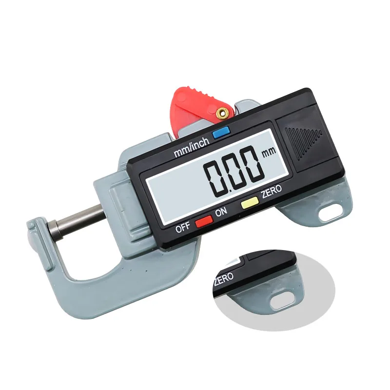 Thickness Gauge Precise Digital Thickness Gauge Meter Tester Micrometer Lateral Thickness Gauge For Leather Steel Plate Cloth 0-12.7 Mm/0.01mm