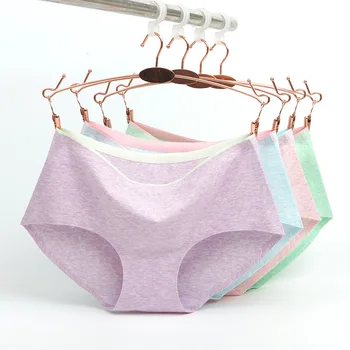 

Comfortable New Women Seamless One-piece Lady's Underwear Sexy Medium-waist Breathable Pure Cotton Girl's Pants