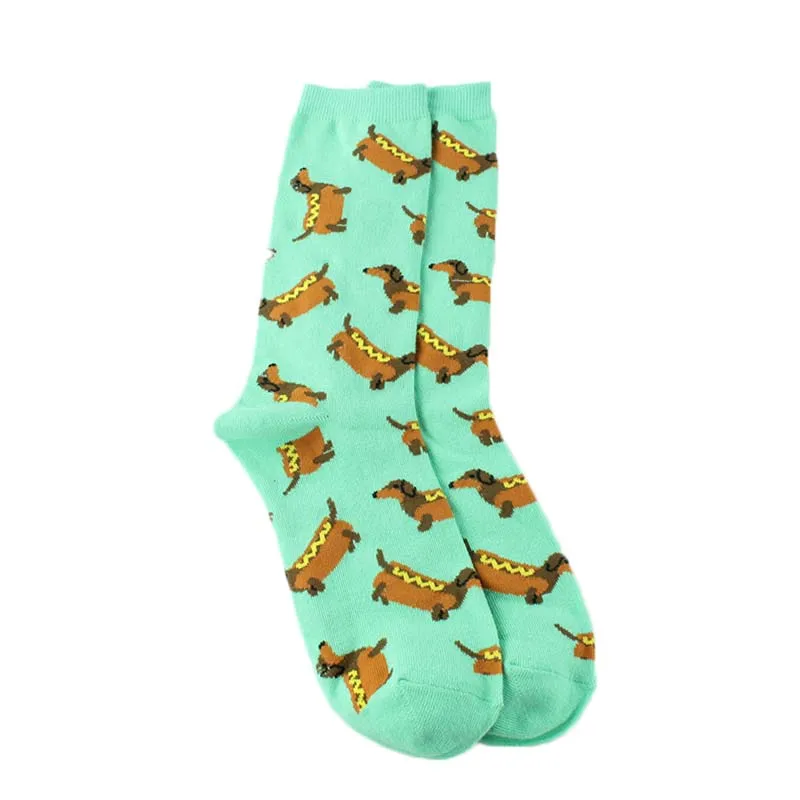 [COSPLACOOL] забавные носки с рисунками животных из мультфильмов; Милые мужские носки с Мопсом, обезьяной, собакой; креативные уличные носки для скейтборда; Skarpetki Crew Sokken
