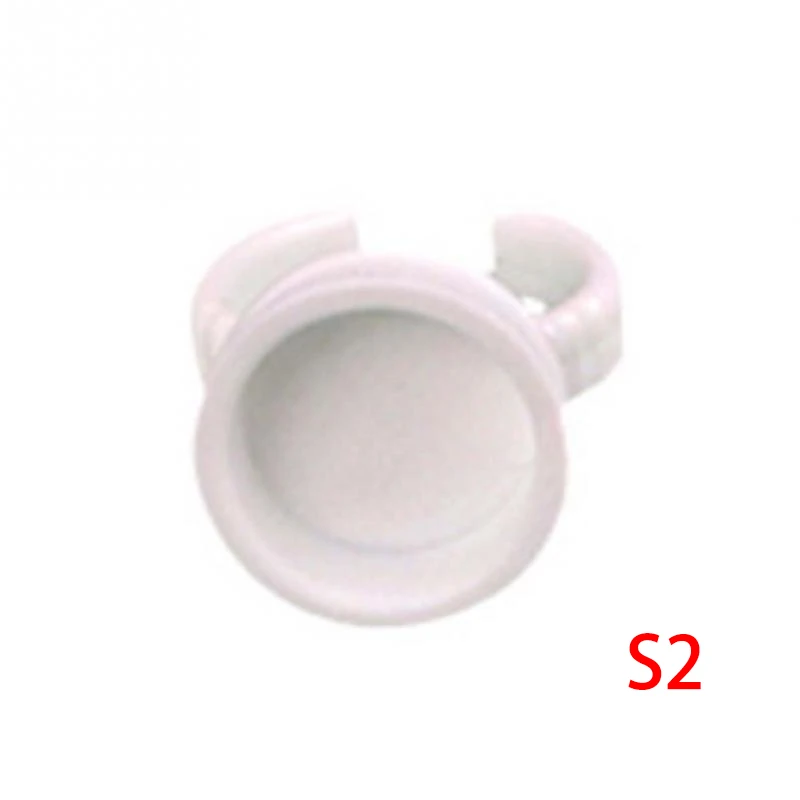 10pcs S2 10 шт. одноразовый клей-держатель для наращивания ресниц Клей-кольца держатель Контейнер для клея татуировки пигментный держатель кольцо - Цвет: 10pcs S2