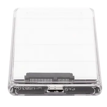 

USB3.0 Mobile Hard Disk Box 2.5 inch Transparent USB3.0 HDD Case Tool Free UASP Hard Drive Enclosure