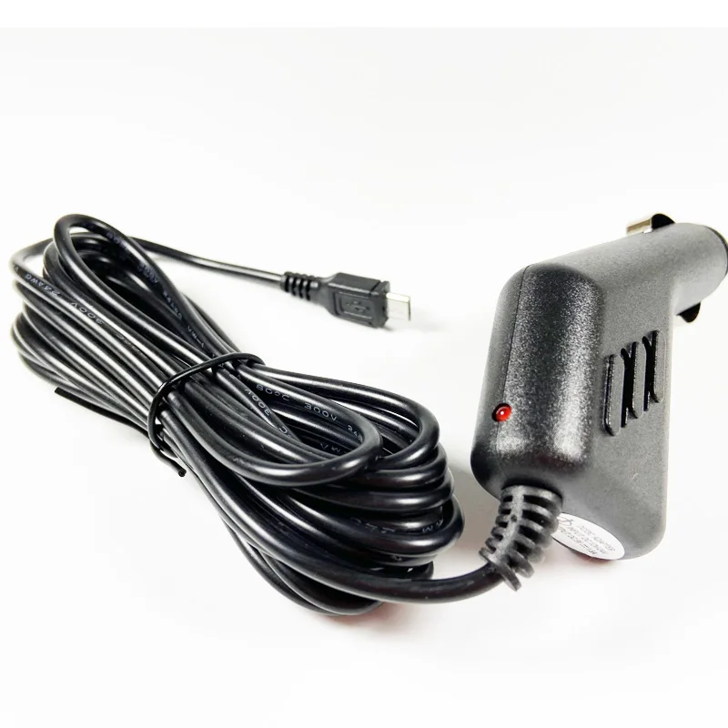 충전 소켓 마이크로 USB 어댑터 전원 공급 장치 자동차 충전기, 케이블 길이 3.5m, 12V-24V, 5V, 1.5A
