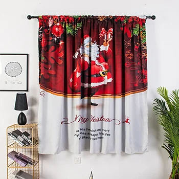 

Lychee Christmas Series Digital Printed Lightproof Curtain Door Curtain Window Room Divider Curtain Valance Home Decoration