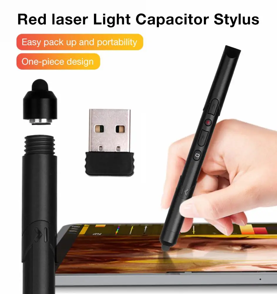 

PP938 Wireless Presenter RF 2.4GHz Mini USB Wireless Presenter Powerpoint PPT Presentation Pointer Remote Control