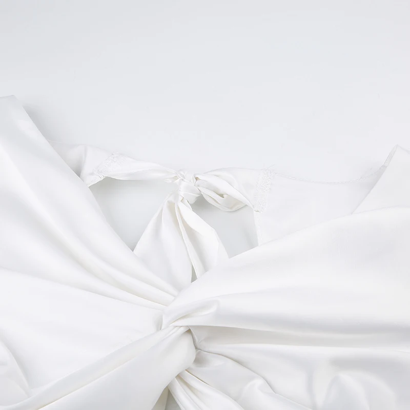 Rapcopter белые однотонные открытые женские сексуальные футболки уличная одежда с длинным рукавом пятнистая футболка бандажная модная укороченная футболка с v-образным вырезом топы