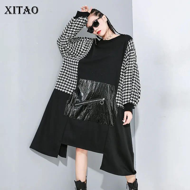 XITAO необычный хит разноцветное платье модное новое свободное весна 2020 длинный