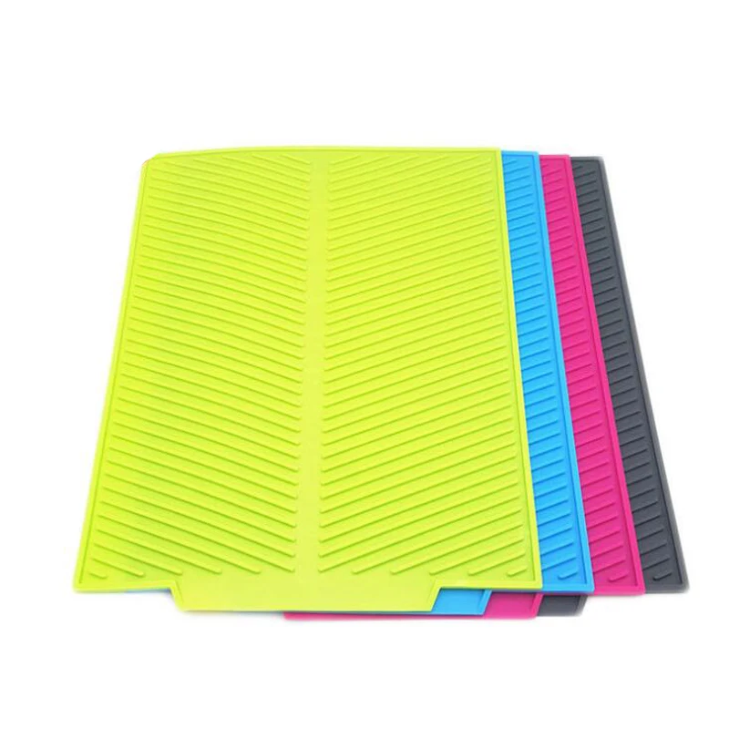 

Foldable Silicone Square Dish Drying Mat Premium Heat Resistant Tableware Dishwaser Durable Cushion Pad Dinnerware Table Mat