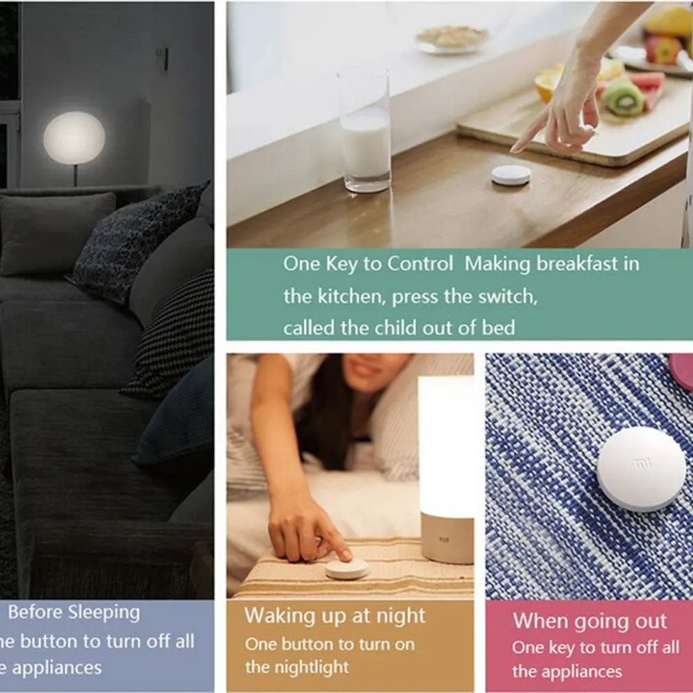 Xiaomi Mijia Smart Wireless Switch Smart Home Device Accessories House Control Center Intelligent for Mihome APP.