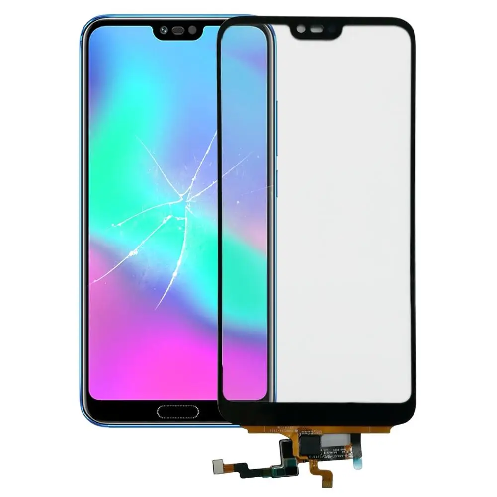  For Huawei Honor 10 Touch Screen Glass Digitizer Front Outer Touch Panel with Fingerprint Sensor Ph