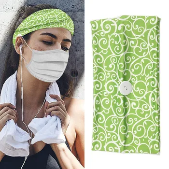 

1pc Mask Button Headband Yoga Sports Home Outdoor Elastic Knitted Wide Suitable Fashion Design Unisex Adult Suitable Dropship