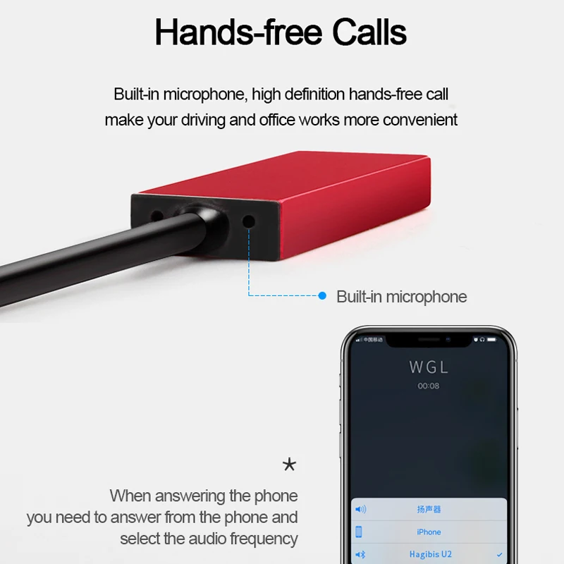 Мини беспроводной Bluetooth приемник USB до 3,5 мм разъем Bluetooth автомобильный аудио-приемный адаптер громкой связи с микрофоном для автомобиля Bluetooth