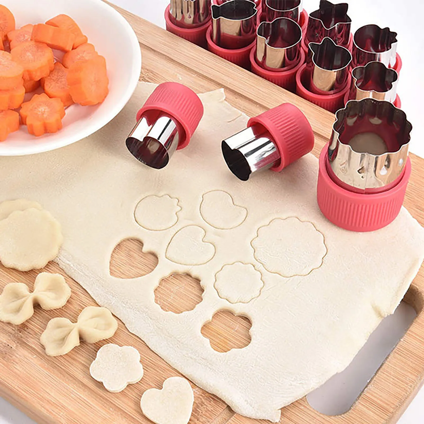 Cookie Cutter Vegetable Shaping Mold 12Pcs/set Kitchen Tool Cutter Mold Cake Cutting Vegetable Fruit DIY Cutting Set Bento Decorative Shaper