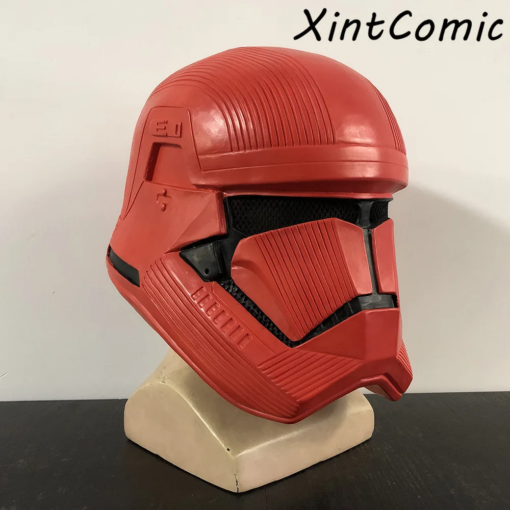 Звездные войны 9 The Rise of Skywalker Sith Trooper красный шлем Косплей звезда на Хэллоуин войны шлемы латексная маска реквизит