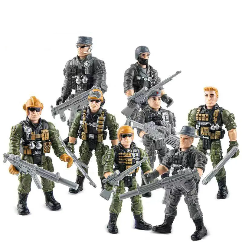 4 Pcs/set Action Figure Military Soldiers Model Special Forces Sand table Decoration Toys for Boys Plastic Arms Toy |