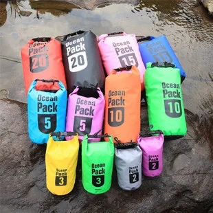 Manufacturers Direct Selling 3L Thick Mesh Folder 500D Waterproof Bucket Bag Beach Drifting Swimming Waterproof Bucket Bag Water