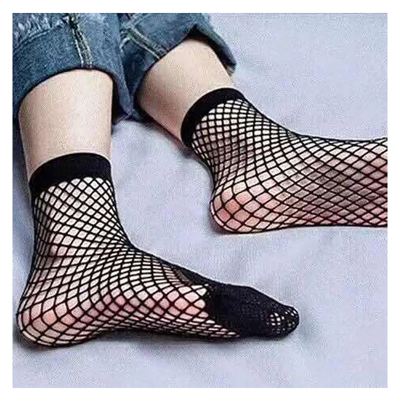 Новинка года; calcetas chaussettes meias calcetines; сетчатые носки skarpetki; женские пикантные черные носки для девочек в стиле Харадзюку
