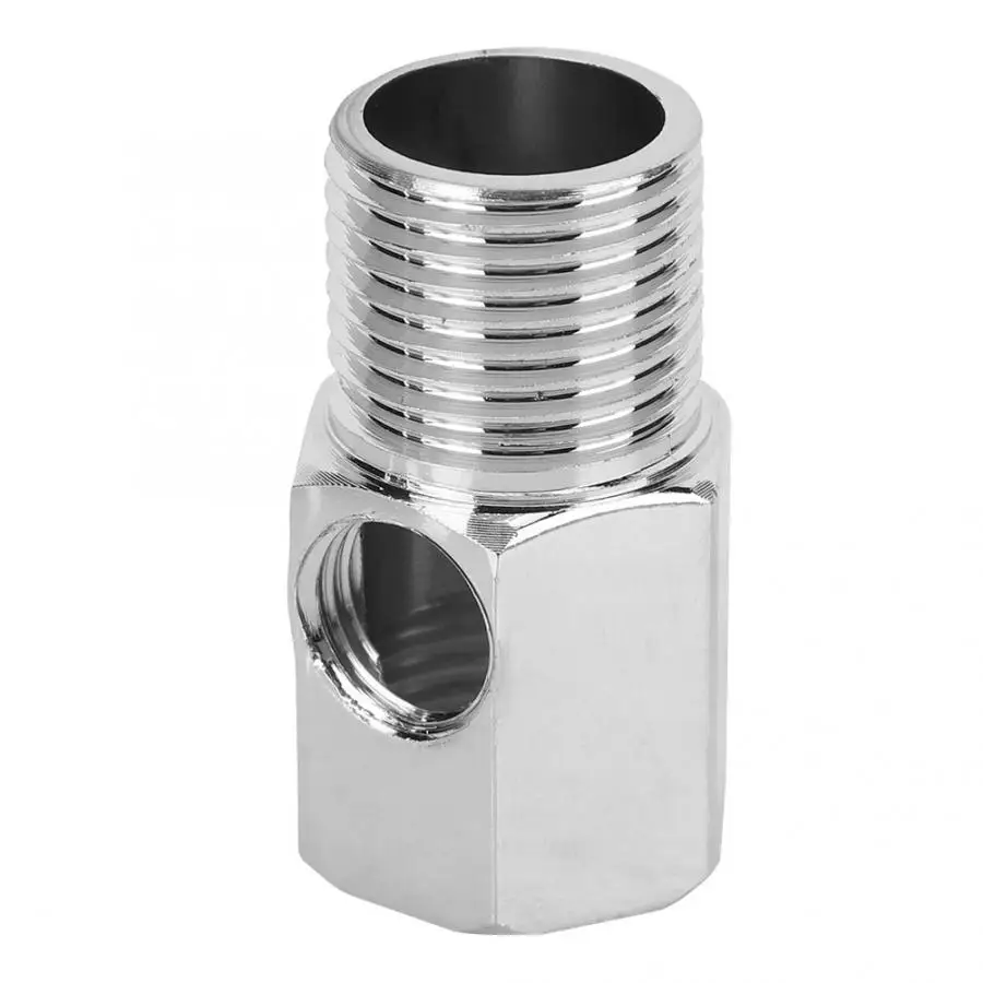 2Pcs G1/2in Zinc Alloy 3 Way Connector Fitting Accessories for Water Purifier Use Water Connector