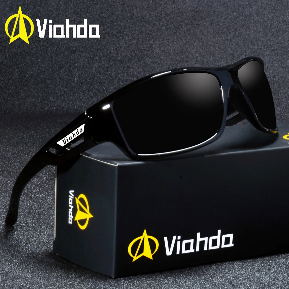 VIAHDA, Винтажные Солнцезащитные очки, мужские, поляризационные, для вождения, спортивные, солнцезащитные очки, защита, модные, для мужчин, женщин, цветные, зеркальные, UV400