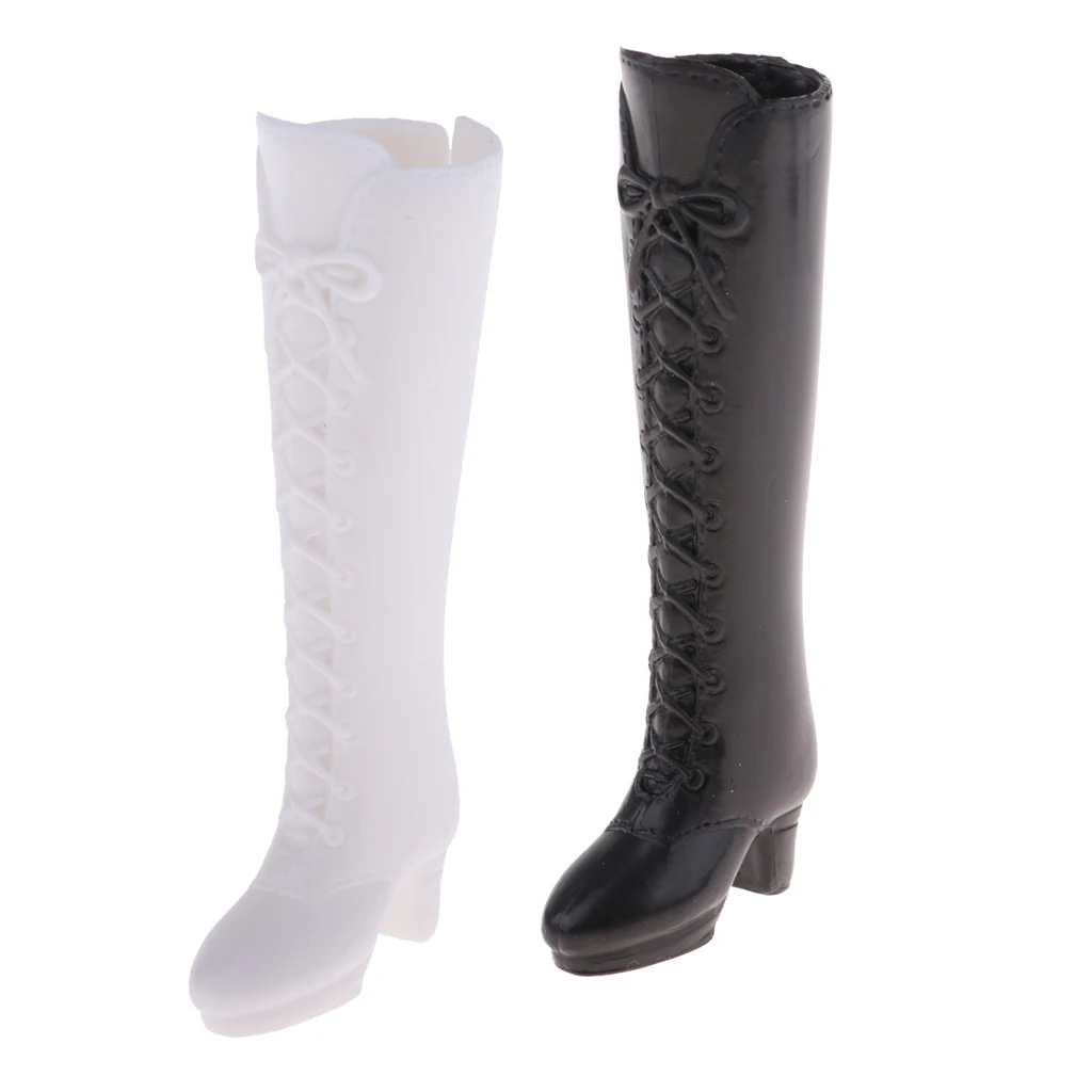 2 Pairs 1/6 Scale Dolls Shoes Boots for Blythe Licca Azone for Momoko Party Outfit Accessories