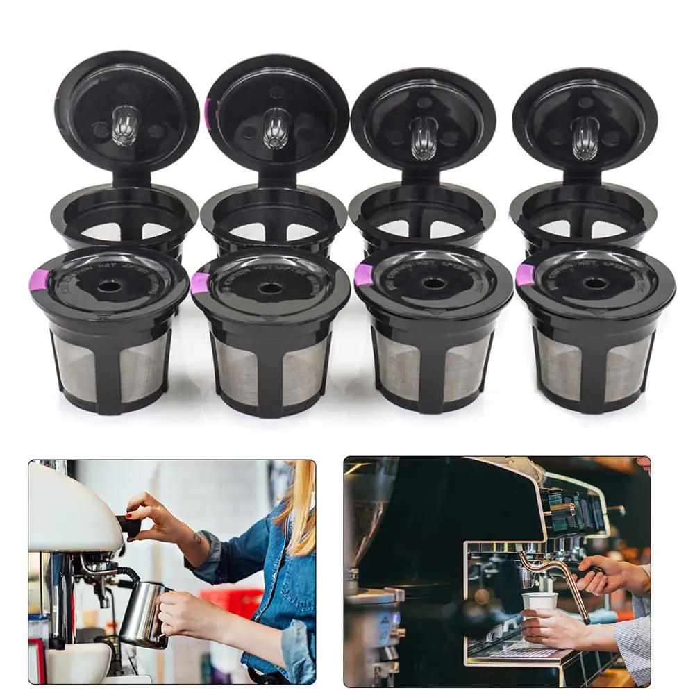 

Coffee K-Cup Pod Filters Compatible with Keurig 1.0 & 2.0 K Cup Coffee Refillable Reusable Coffee Filters Baskets capsule cup 4P