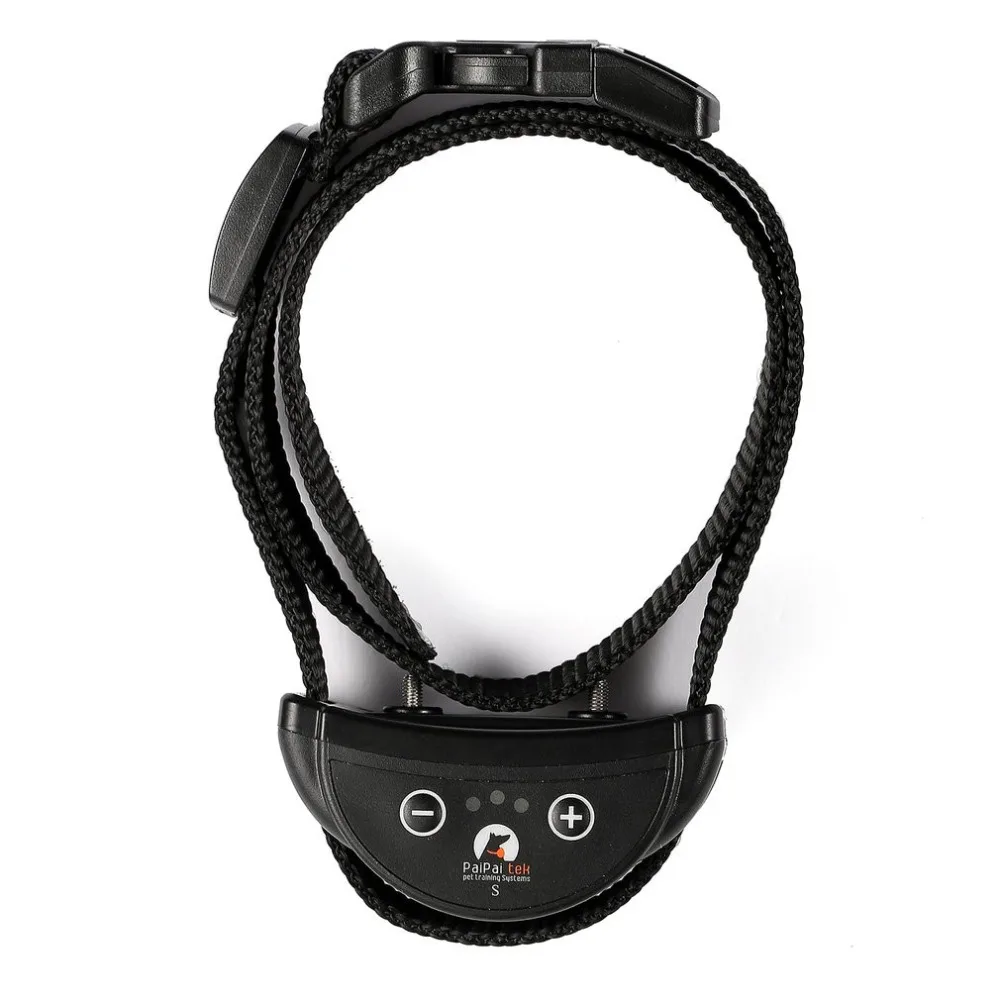 PaiPaitek PD258-S Collar del entrenamiento para perros Anti-barking Collar de choque eléctrico ajustable cinta de nylon USB de carga de entrenador de perros caliente