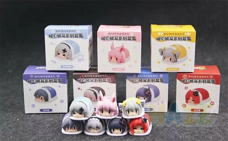 

7pcs MmiHoYo Honkai Impact 3 Sleeping Figure Dolls Kiana Kaslana Figure Model Toys Collection In Box