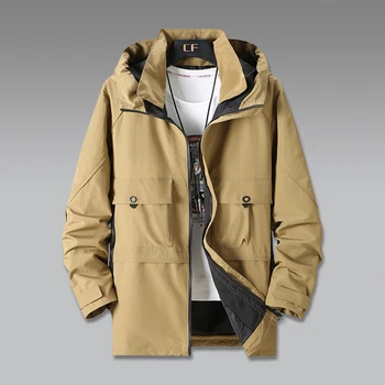 

New Arrival Oversized Autumn Men's Windbreaker High Quality Handsome Men Jacket Casual Large Size Jacket Fat Coat 6XL 7XL8XL 9XL