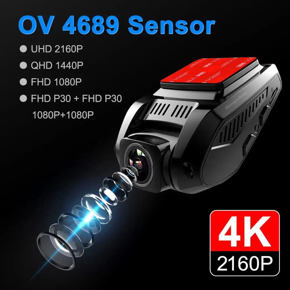  Car DVR 4K 2880*2160P GPS WiFi ADAS Dash Cam Dual Lens 1080P+1080P Vehicle Car Camera Driving Recor