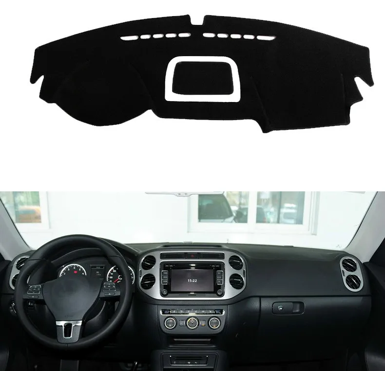 

Car Dashboard Cover Mat Dashmat Pad Anti-UV Sun Shade Instrument Panel Carpet Accessories For Volkswagen VW Tiguan 2009-2015