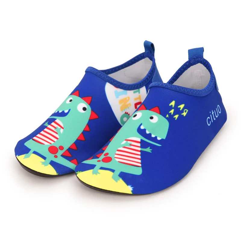 Детская обувь; детская нескользящая обувь для плавания; пляжная обувь для серфинга; детские тапочки; спортивная обувь; морская обувь для мальчиков и девочек - Цвет: dinosaur blue