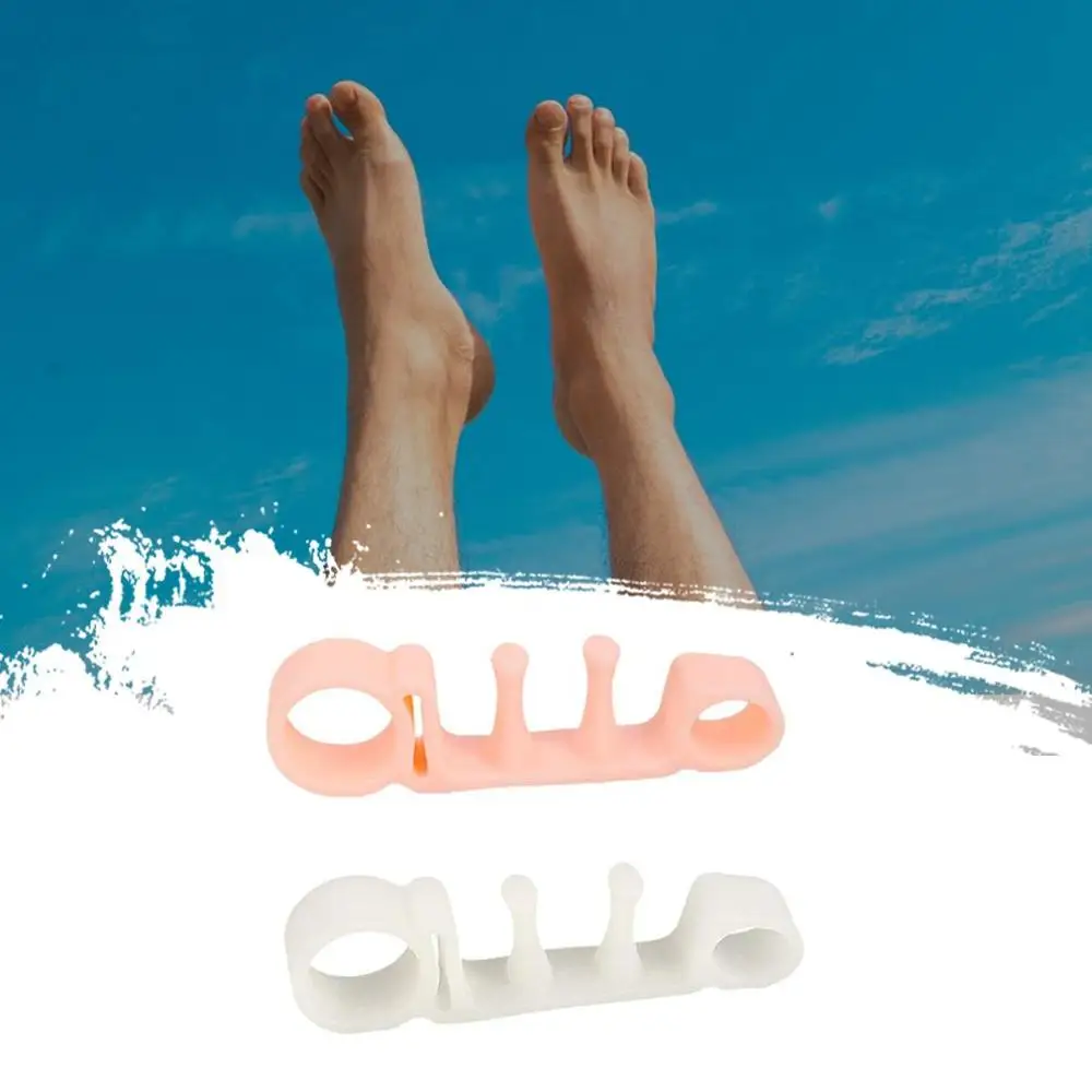 2 pcs/set Silicone Toe Separators Finger Toe Protector Thumb Valgus Bunion Corrector Straightener Pain Relief Foot Care Tool