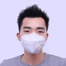 1 шт. 1 шт. унисекс 3D респиратор нетканый одноразовый анти-смог PM2.5 Dustpoorf полумаска для лица многослойный складной фильтр с клапаном