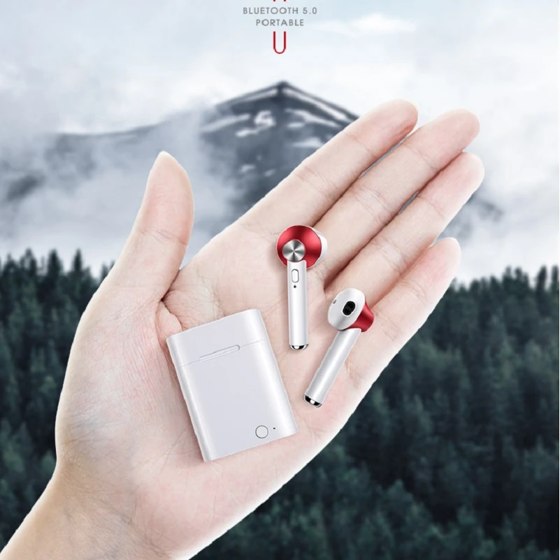 wireless headphones bluetooth with microphone tws earphone earbuds charging box Button control music Headset For smart phone