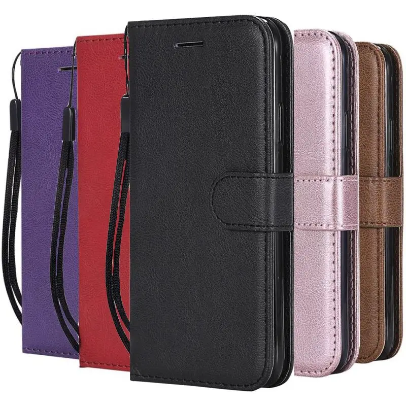 Solid Color Case For Samsung Galaxy S20 Fe S21 S10 S9 S8 Plus A12 A21S A42 A52 A72 A10 A20E A40 A50 A51 Card Slot Cover P06Z