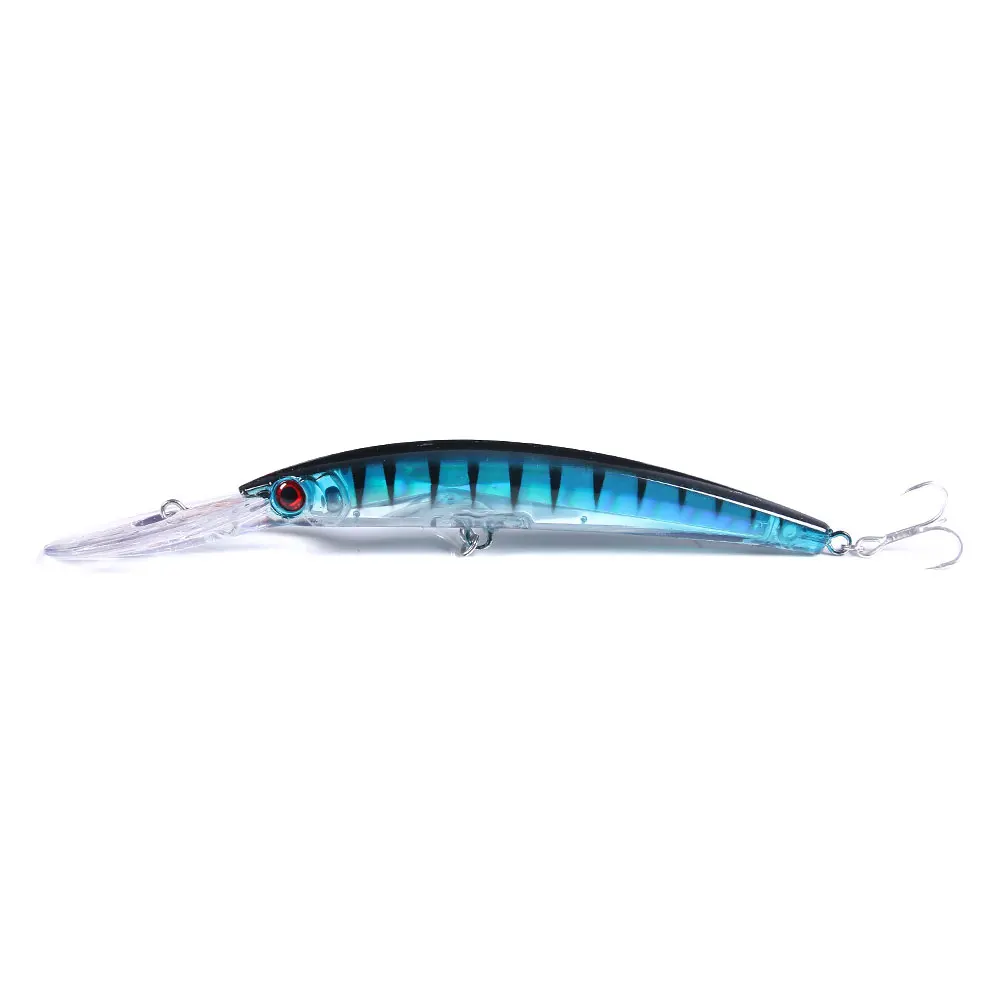 HENGJIA 17 cm 23,5 g Minnow-Angelköder, Laser-Kunstköder, 3D-Augen, Angelwobbler, Köder, Wobbler, Angelgerät, Tauchen, 2,5 m – Detail 6